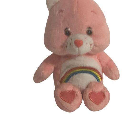 CARE BEARS CHEER BEAR PINK RAINBOW STUFFED ANIMAL PLUSH 8” TOY 2002 - Picture 12 of 14